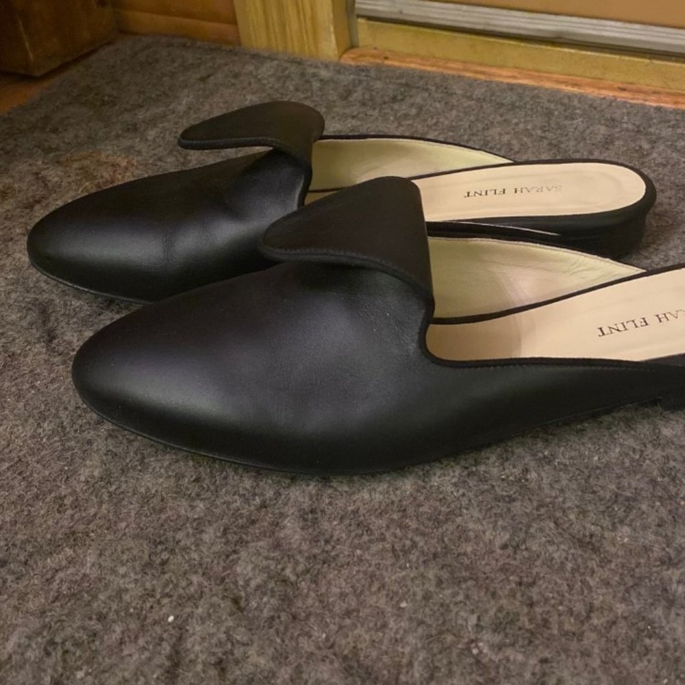 Sarah Flint Andrea Black Slide Flats